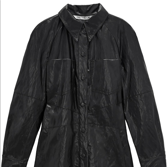 Zara leather effect mini dress - Picture 3 of 5